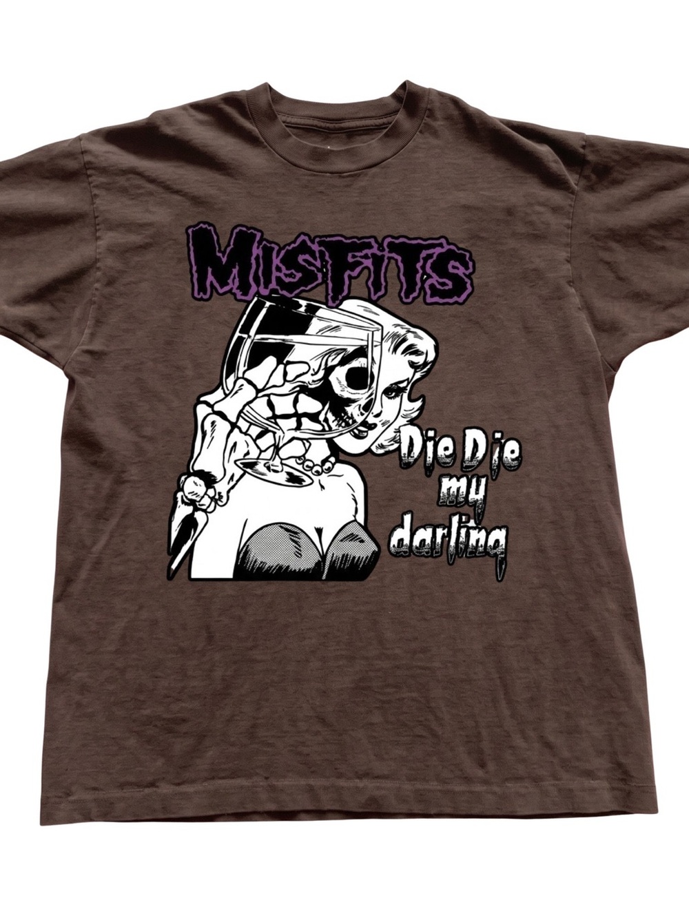 Brown Graphic Tee - "Die Die My Darling", Gift For Her, For Him